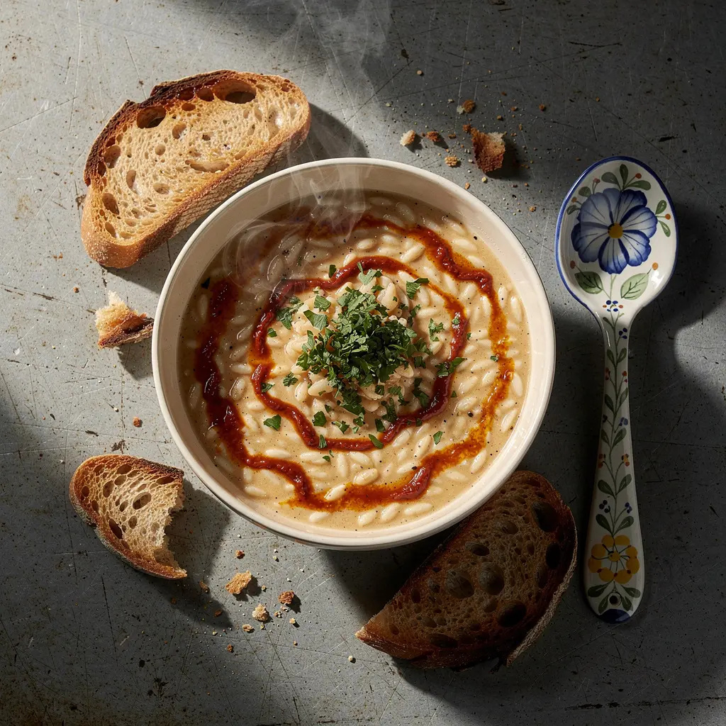 Sun-Dried Tomato & Roasted Red Pepper Orzo Soup Recipe, Easy Orzo Soup Recipe, Homemade Orzo Soup, Best Orzo Soup Recipe, Creamy Orzo Soup